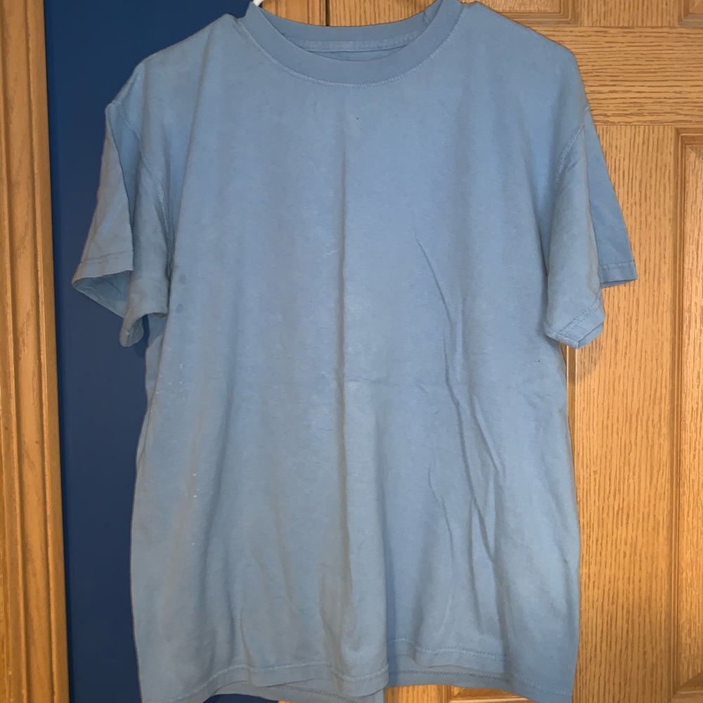 Plain blue unisex t-shirt
